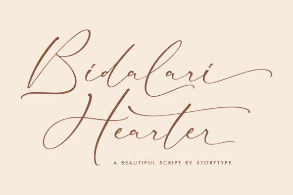 Bidalari Hearter: A Luxurious Script Font for Editorial Design