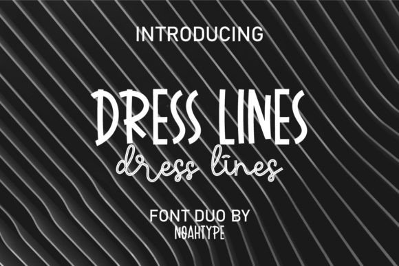 Dress Lines Duo: A Modern Font for Creative Branding