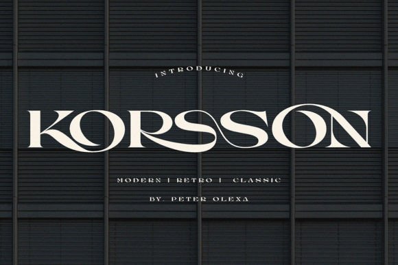 Korsson Serif Font for Web Design