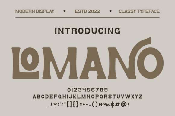 Lomano: A Modern Serif Font for Handmade Creations