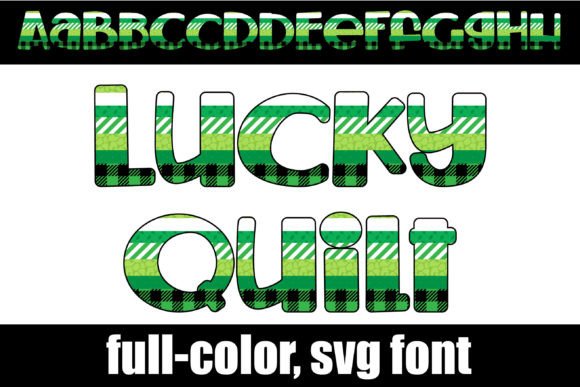 Lucky Quilt Font for Handmade Creations