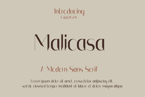 Malicasa: A Bold Sans Serif Font for Impactful Branding