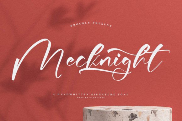 Mecknight: A Luxurious Script Font for Handmade Creations